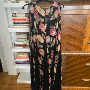 Vintage grunge floral maxi dress